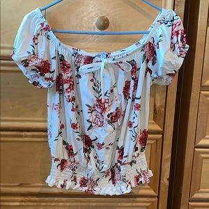 white off the shoulder top